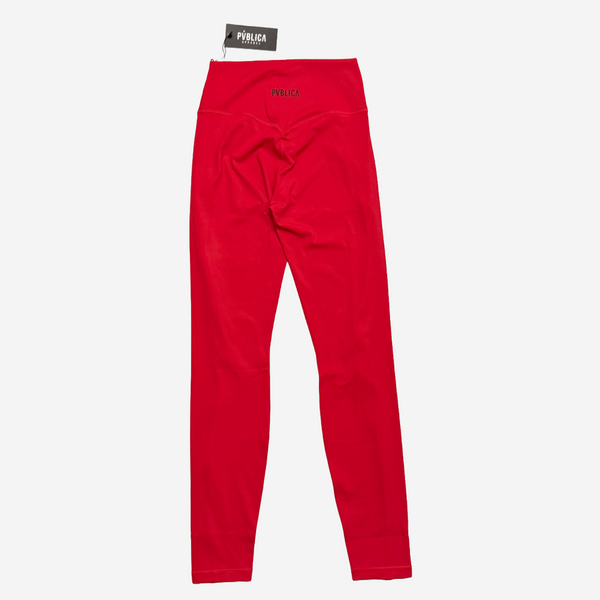 LEGGINGS 'FLOW' WOMEN - RED & BLACK