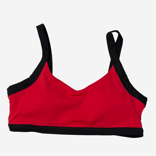 SPORTS BRA 'FLOW' WOMEN - RED & BLACK
