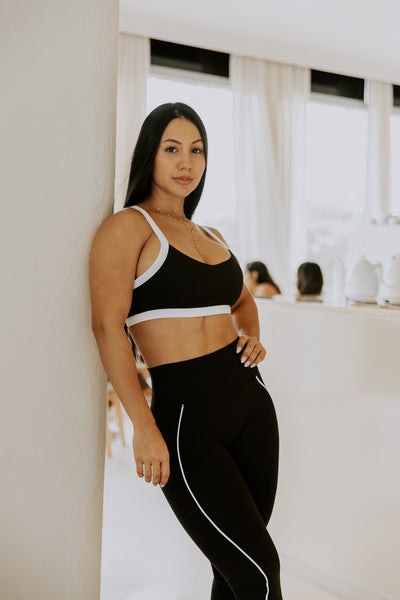 LEGGINGS 'FLOW' WOMEN - BLACK & WHITE
