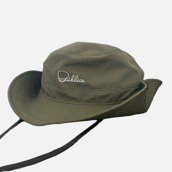 Fishing Hat 'CALLIGRAPHY' UNISEX - Olive Green