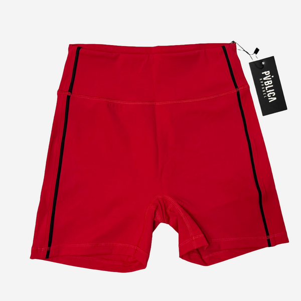 SHORTS 'FLOW' WOMEN - RED & BLACK