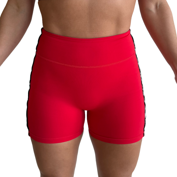 SHORTS 'FLOW' WOMEN - RED & BLACK