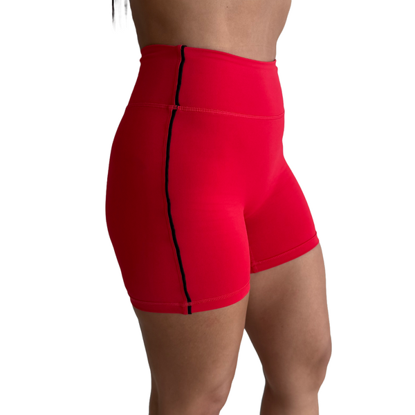 SHORTS 'FLOW' WOMEN - RED & BLACK