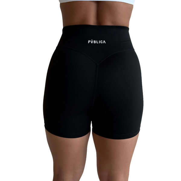 SHORTS 'FLOW' WOMEN - BLACK & WHITE