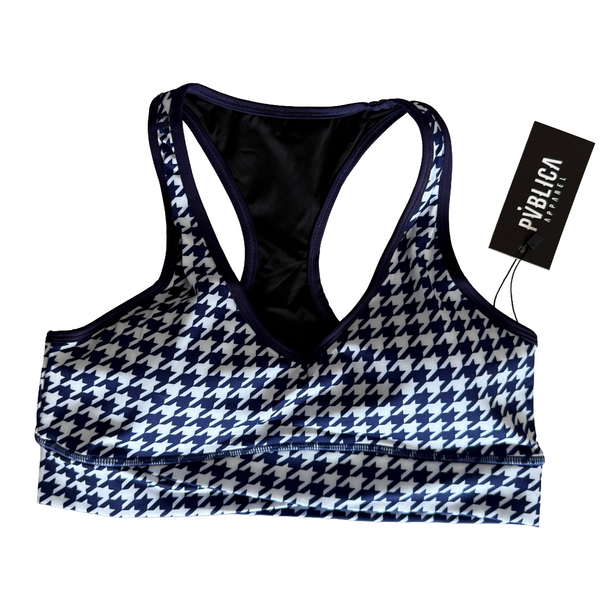 SPORTS BRA 'FLOW' WOMEN - NAVY & WHITE