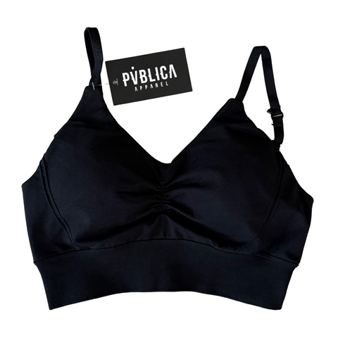 SPORTS BRA 'SEAMLESS' WOMEN - BLACK