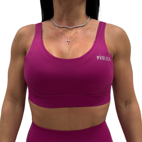 SPORTS BRA 'ESSENTIAL' WOMEN - FUCSIA
