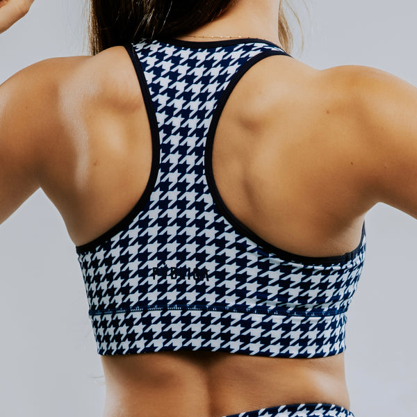 SPORTS BRA 'FLOW' WOMEN - NAVY & WHITE
