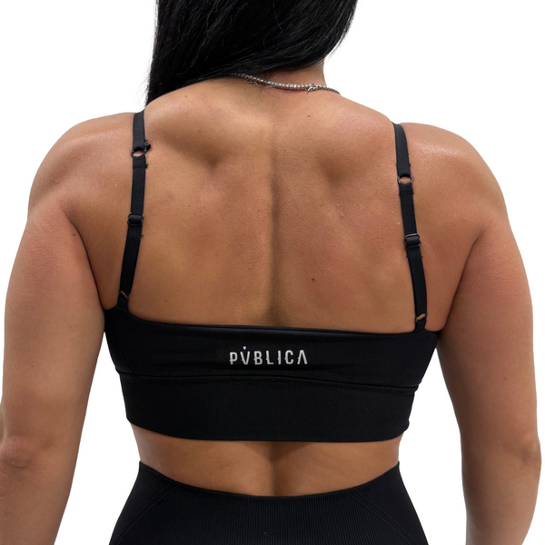 SPORTS BRA 'SEAMLESS' WOMEN - BLACK