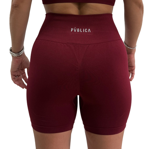 SHORTS 'SEAMLESS' WOMEN - RED WINE