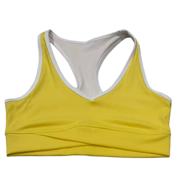 SPORTS BRA 'FLOW' WOMEN - BUTTER & WHITE