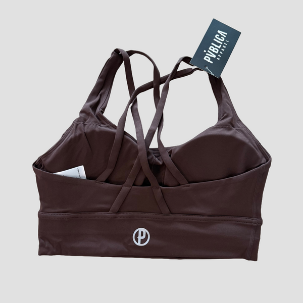SPORTS BRA 'ESSENTIAL' WOMEN - BROWN
