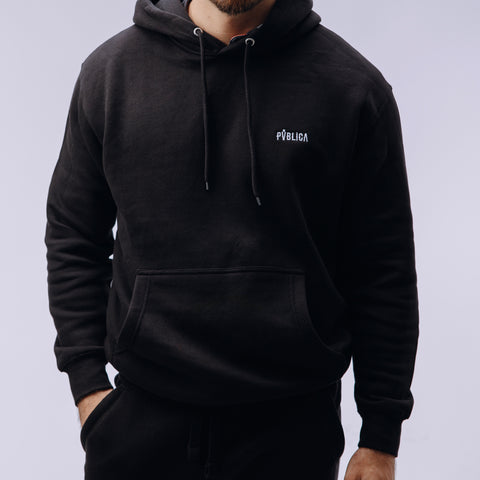 HOODIE 'BASICS' UNISEX - BLACK