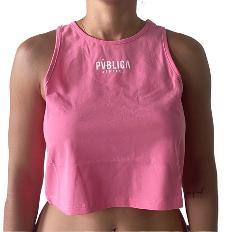 Crop Top 'ESSENTIALS' WOMEN -  BUBBLE GUM