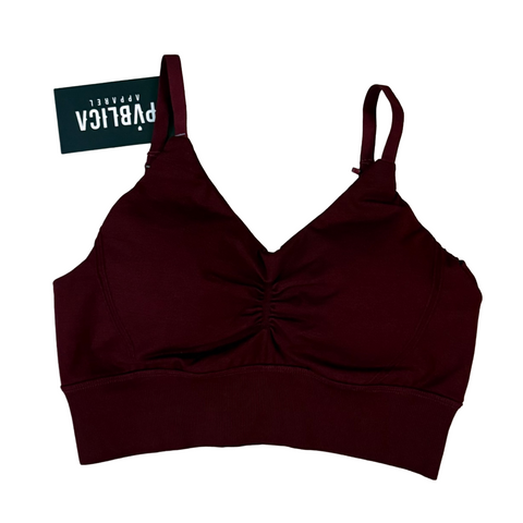SPORTS BRA 'SEAMLESS' WOMEN - RED WINE