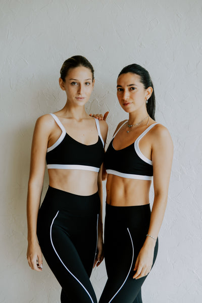 LEGGINGS 'FLOW' WOMEN - BLACK & WHITE