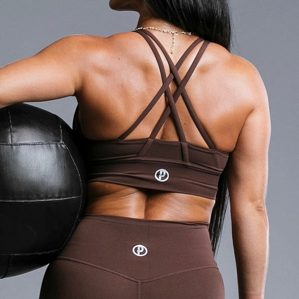 SPORTS BRA 'ESSENTIAL' WOMEN - BROWN
