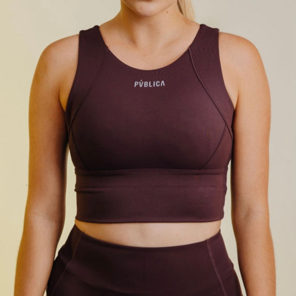 SPORTS BRA 'IMPACTO' WOMEN - DARK CHERRY