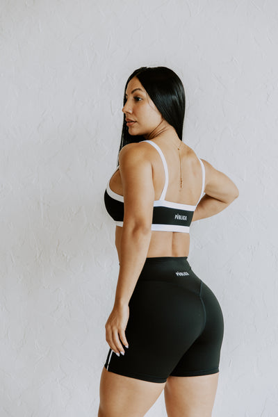 SHORTS 'FLOW' WOMEN - BLACK & WHITE
