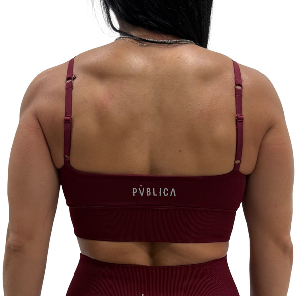 SPORTS BRA 'SEAMLESS' WOMEN - RED WINE