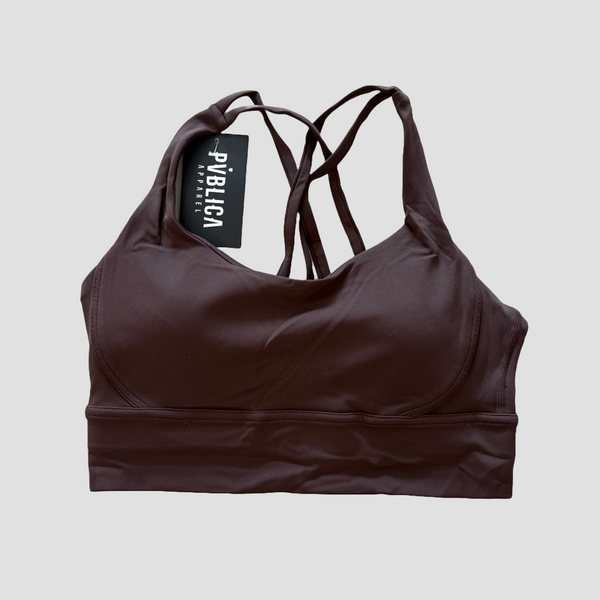 SPORTS BRA 'ESSENTIAL' WOMEN - BROWN