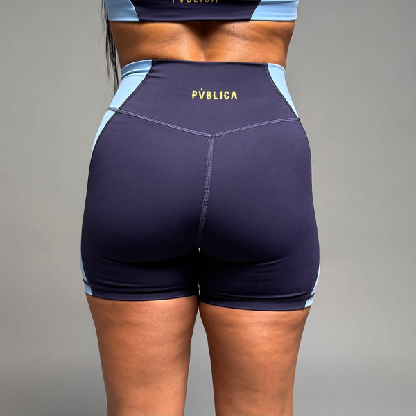 SHORTS 'MOTION' WOMEN - NAVY & BABY BLUE