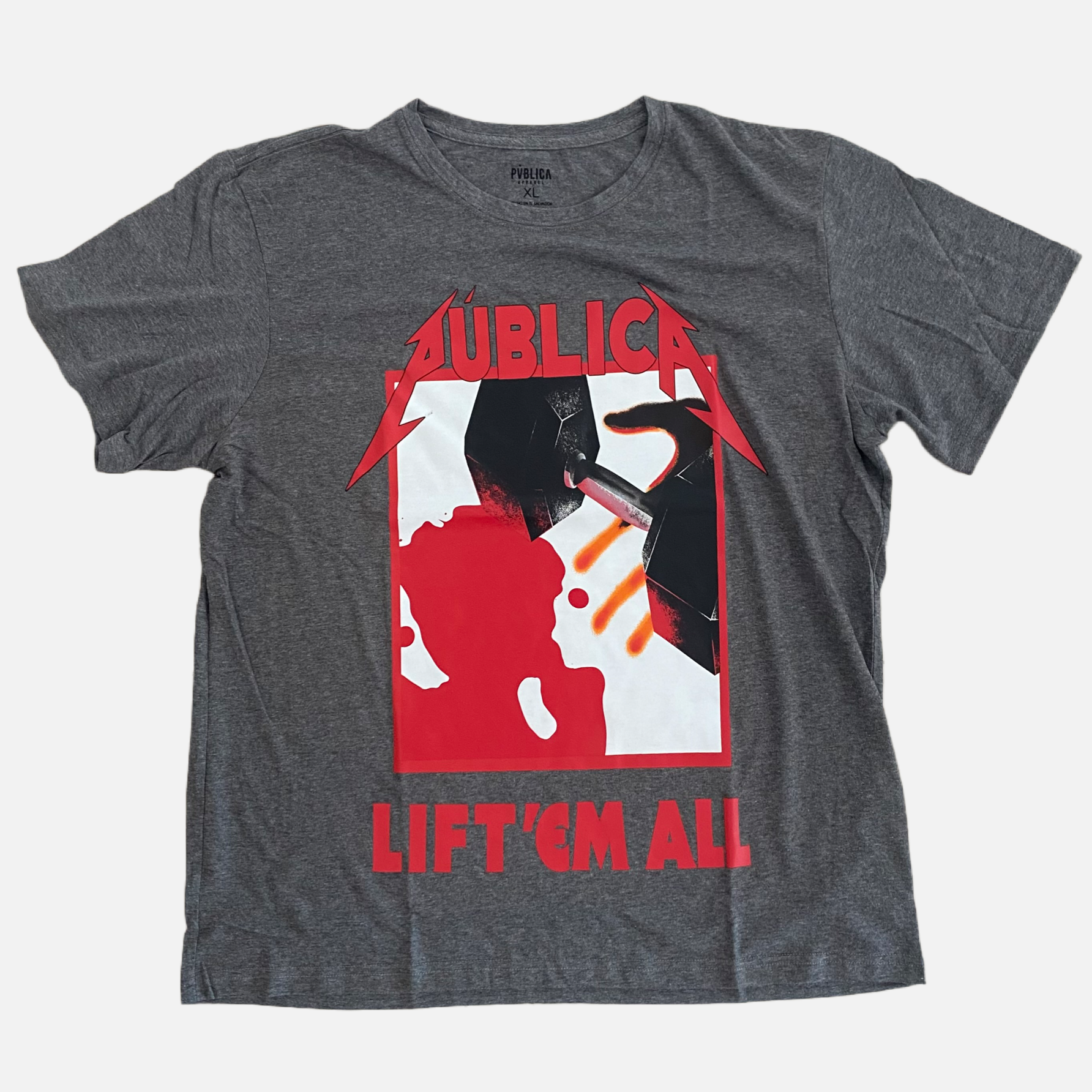 T-Shirt 'LIFT EM ALL' MEN - ASH