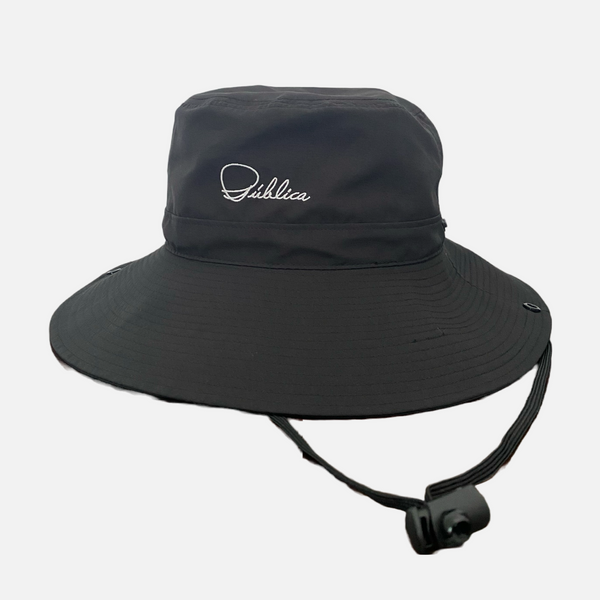 Fishing Hat 'CALLIGRAPHY' UNISEX - Black