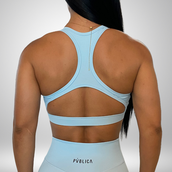 SPORTS BRA 'SCRUNCH' WOMEN - BABY BLUE