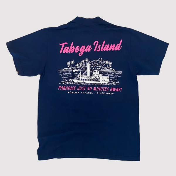 Oversized T-Shirt 'TABOGA' MEN - NAVY BLUE