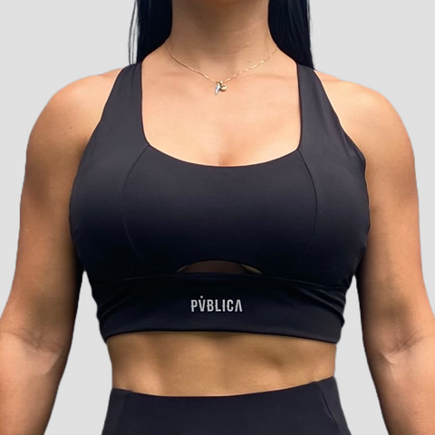 SPORTS BRA 'ESSENTIAL' WOMEN - BLACK