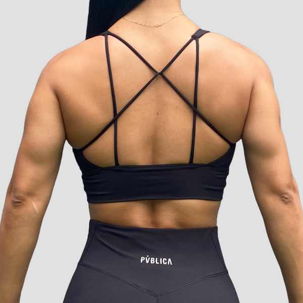 SPORTS BRA 'ESSENTIAL' WOMEN - BLACK