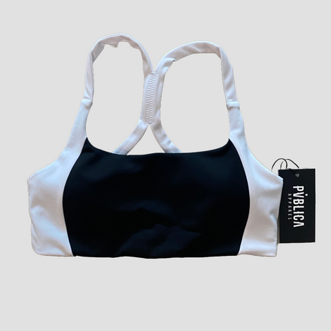 SPORTS BRA 'MOTION' WOMEN - BLACK & WHITE