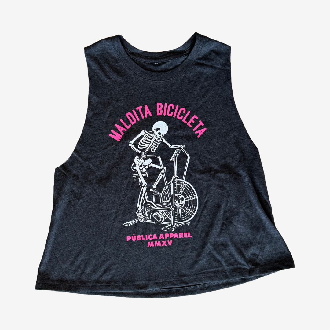 Crop Top 'MALDITA BICI' WOMEN - DARK GREY