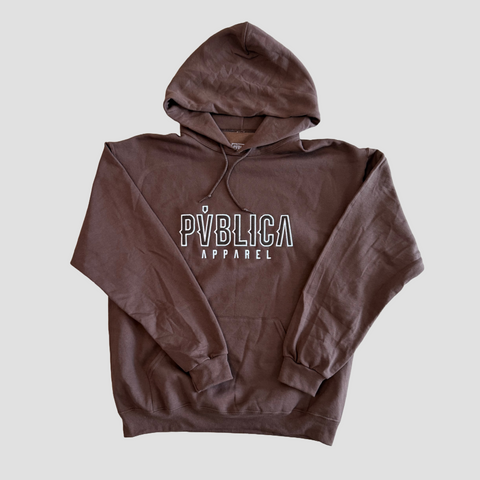 Hoodie 'BIG LOGO' UNISEX - BROWN