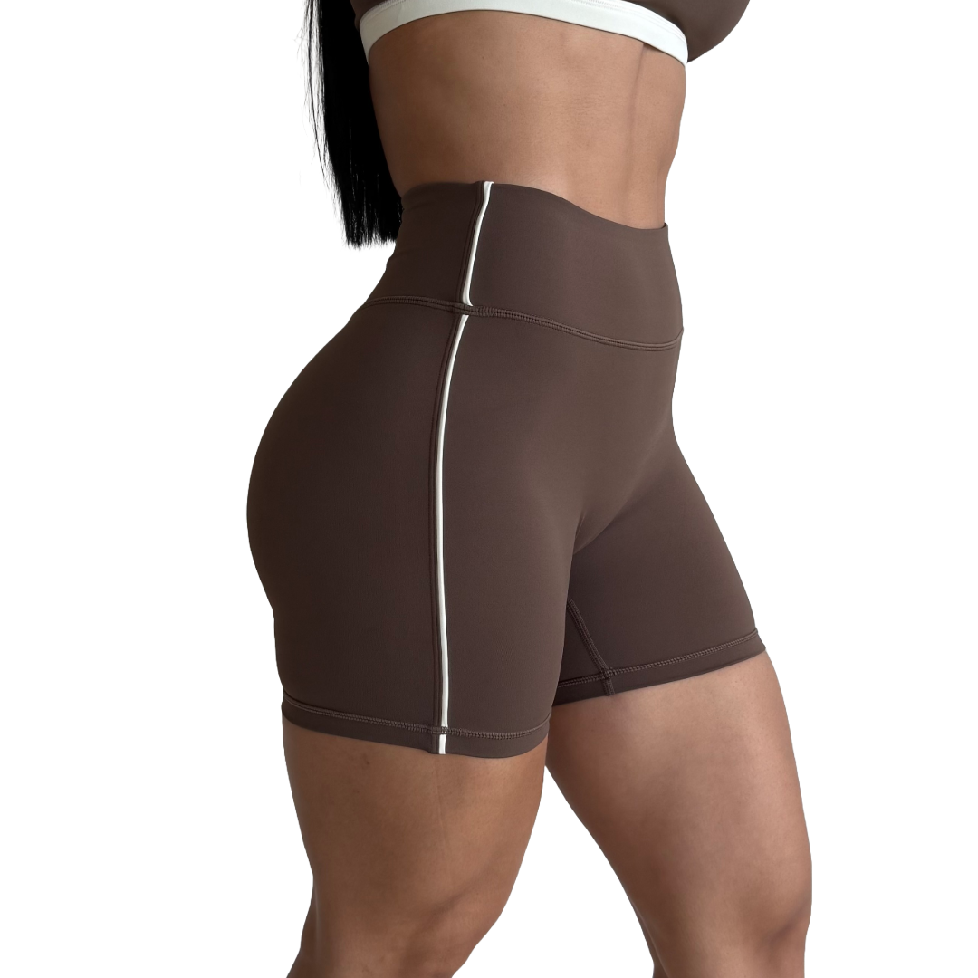 SHORTS 'FLOW' WOMEN - BROWN & CREAM