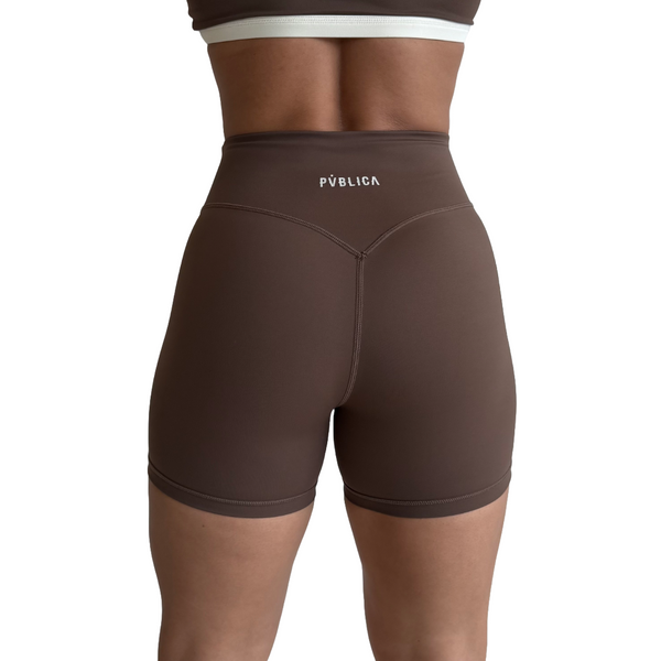 SHORTS 'FLOW' WOMEN - BROWN & CREAM
