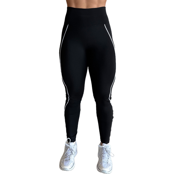 LEGGINGS 'FLOW' WOMEN - BLACK & WHITE