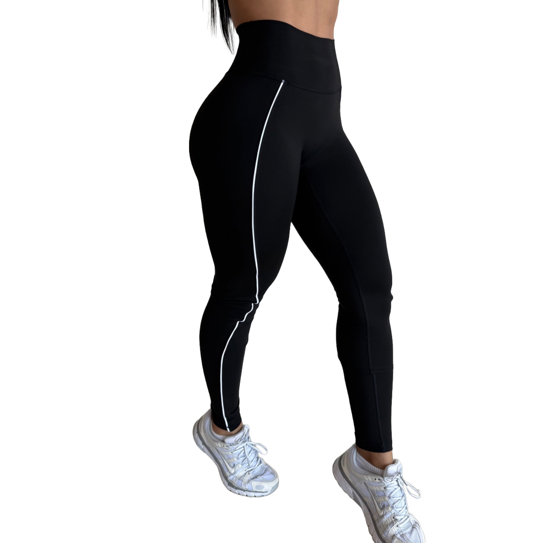 LEGGINGS 'FLOW' WOMEN - BLACK & WHITE