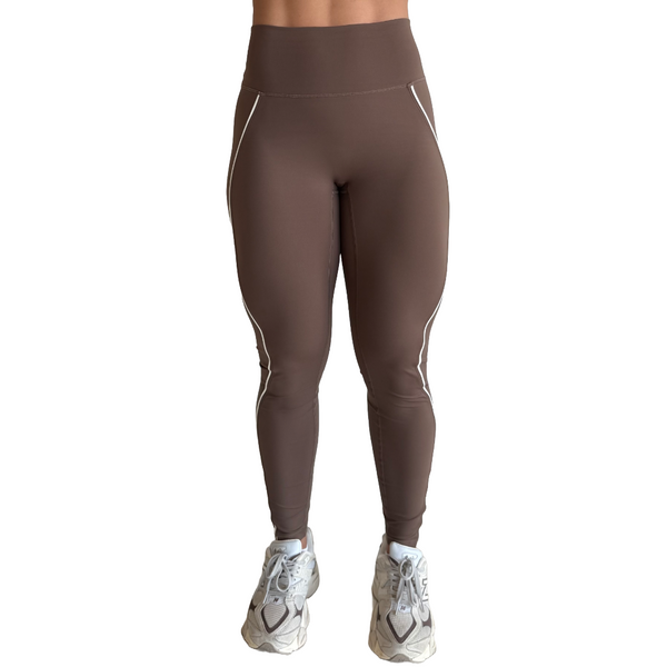 LEGGINGS 'FLOW' WOMEN - BROWN & CREAM