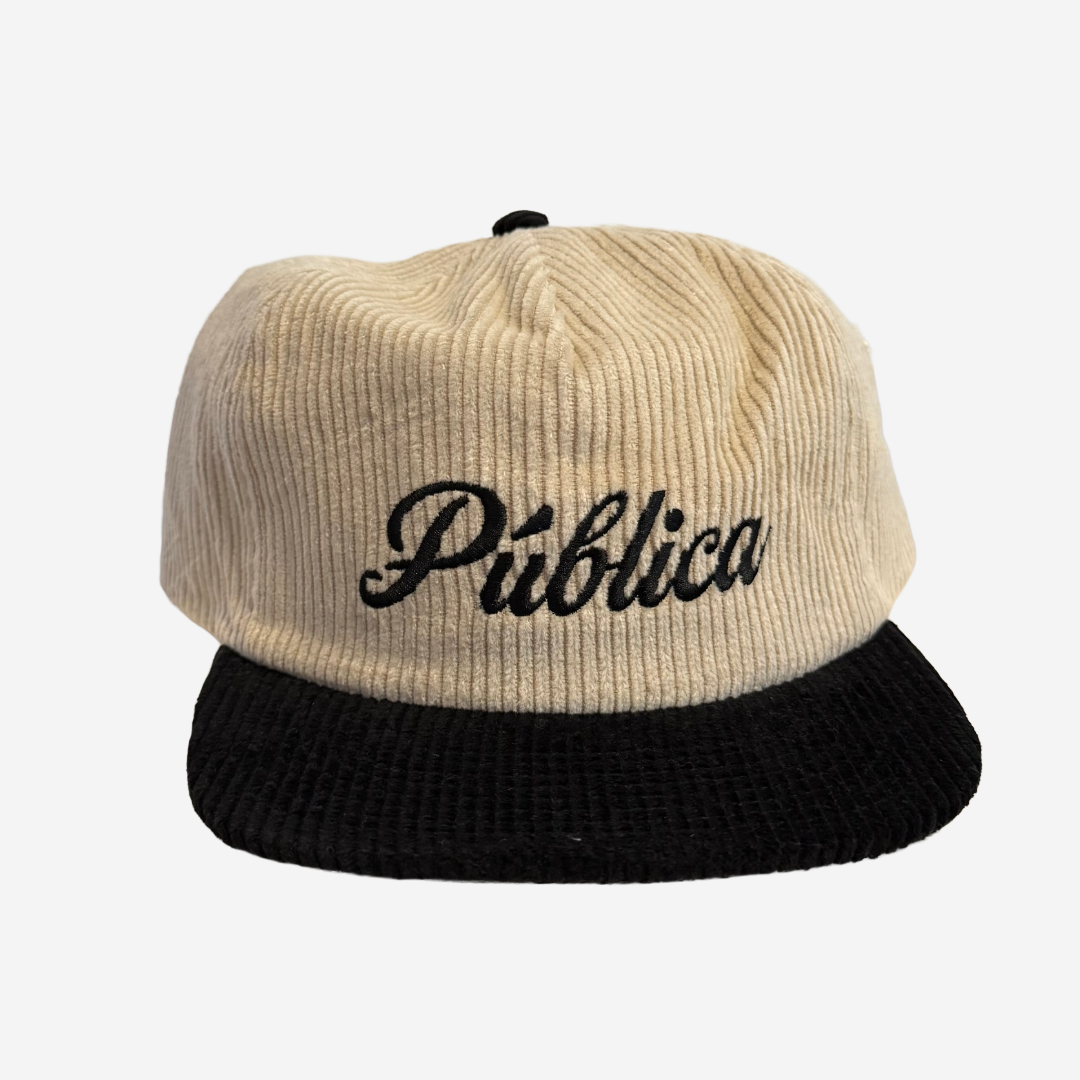 Hat 'CORDUROY' UNISEX - BEIGE / BLACK
