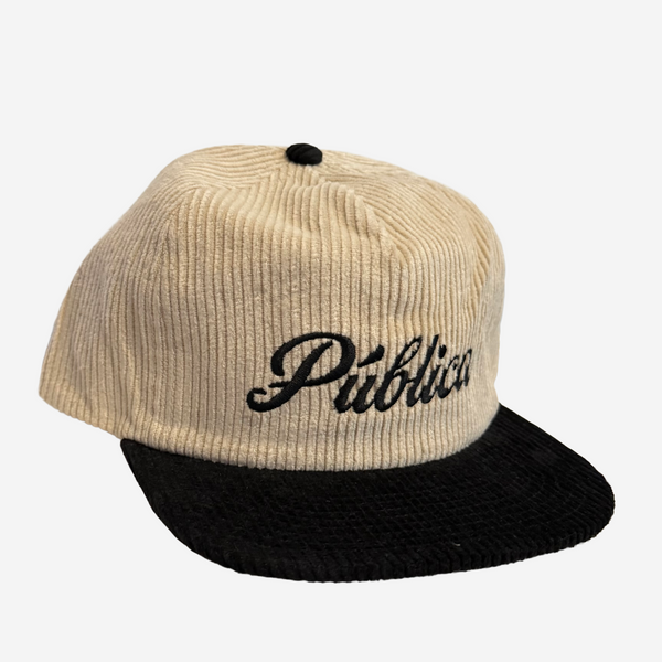 Hat 'CORDUROY' UNISEX - BEIGE / BLACK