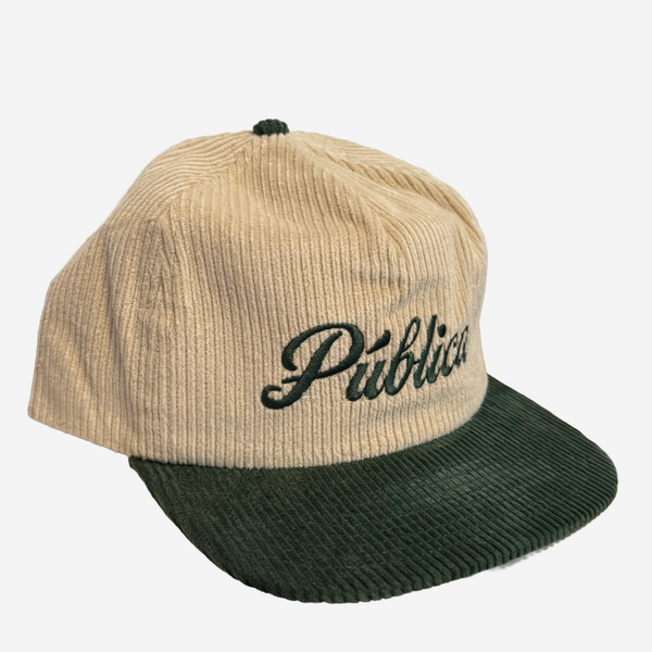Hat 'CORDUROY' UNISEX - BEIGE / GREEN