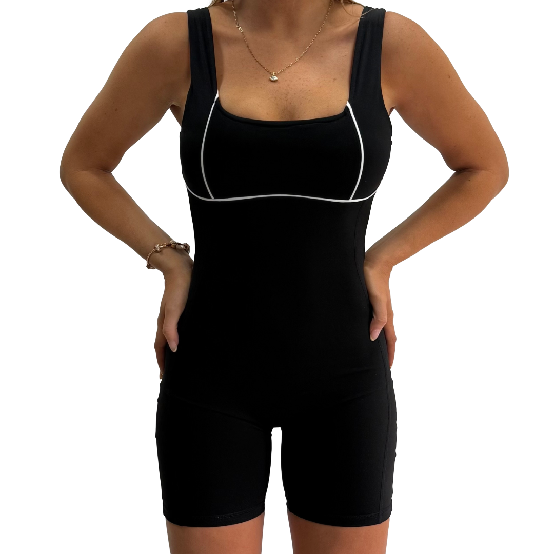 BODYSUIT 'FLOW' WOMEN - BLACK & WHITE